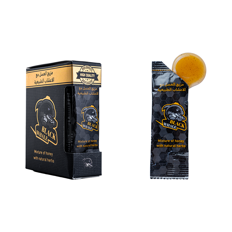 عسل Black Whale المقوي بخلاصة الجنسنغ وغذاء الملكات